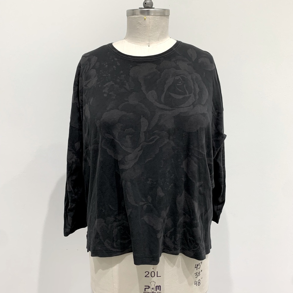 Eskandar Rose Black Gothic Baggy Comfy Shirt